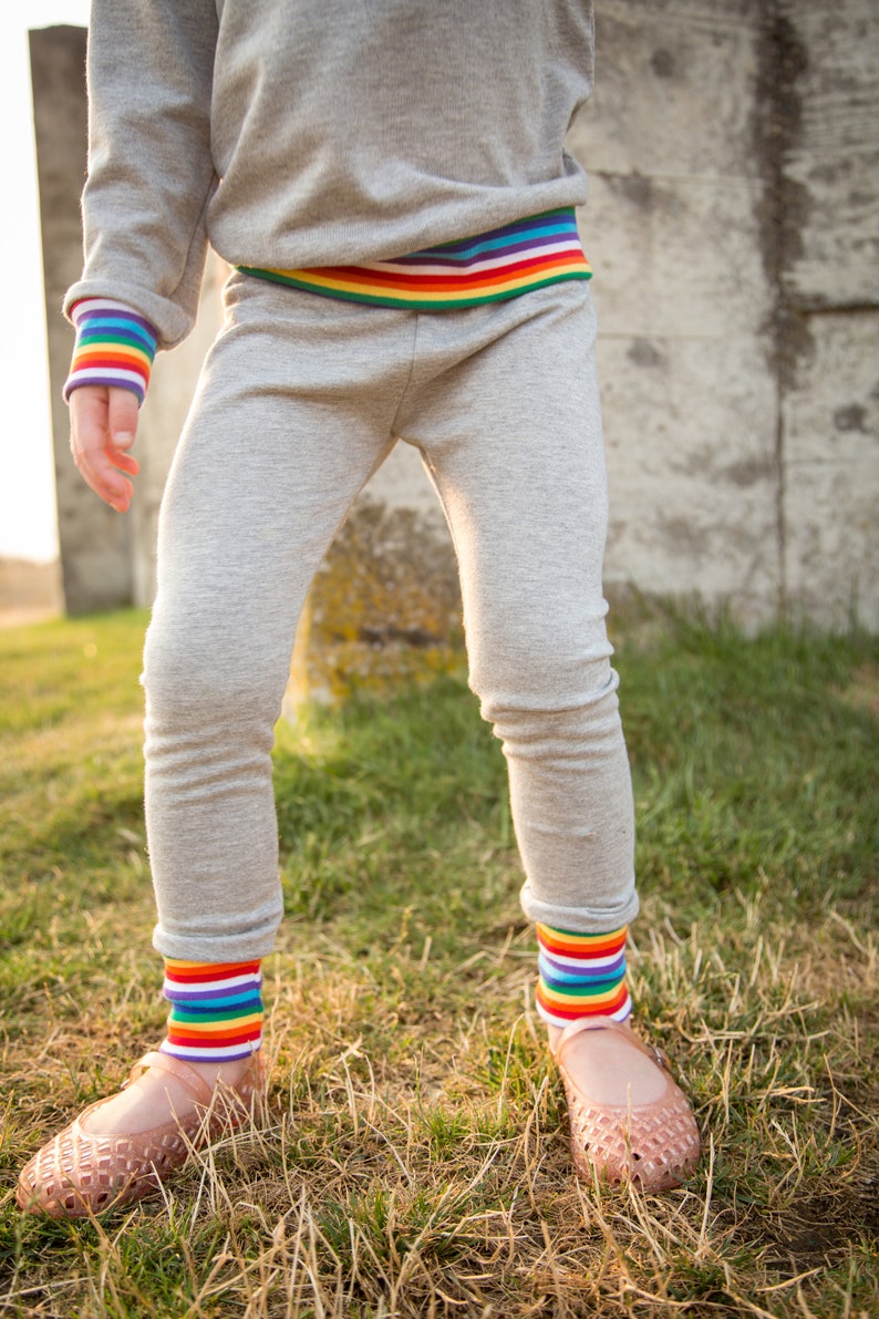 Grey Rainbow Leggings or Joggers Baby Joggers Baby Leggings Baby Pants Kids Leggings Toddler Pants Baby Clothing