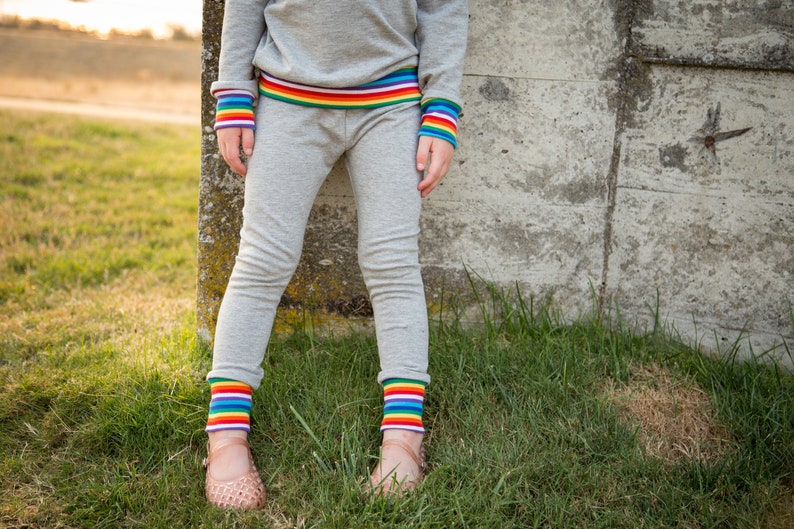 Grey Rainbow Leggings or Joggers Baby Joggers Baby Leggings Baby Pants Kids Leggings Toddler Pants Baby Clothing