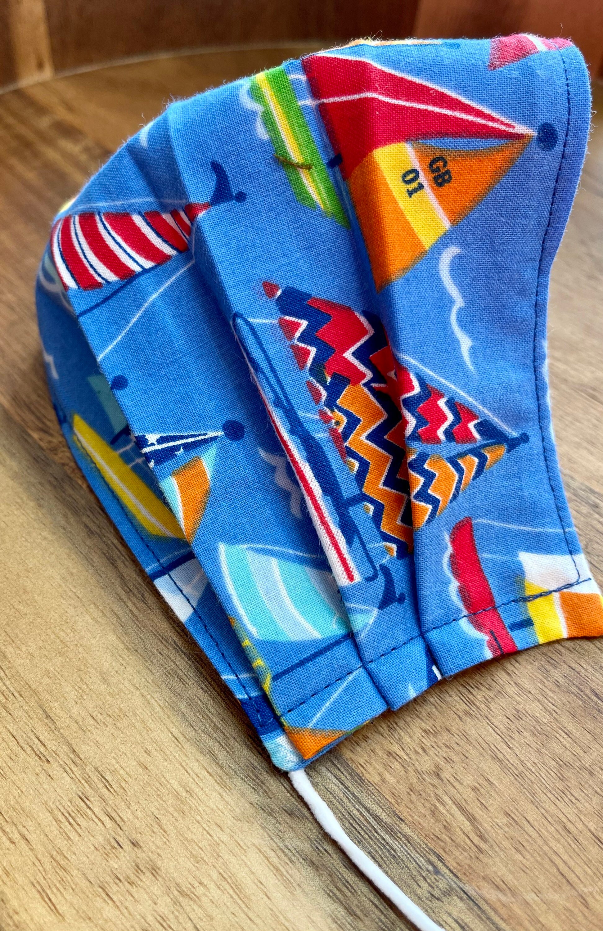 Sailboat Summer Boating Pleated Face Mask | Washable, Reusable ...