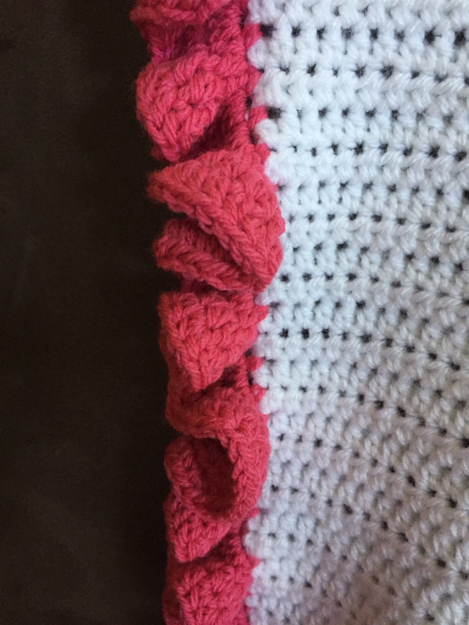 Crochet Princess Blanket With Ruffle Edging Baby Blanket Etsy