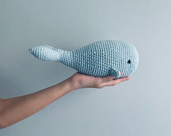 Crochet Whale, Soft Toy whale, Nautical Nursery Decor whale, Teepee Decor whale, Sea Animal whale