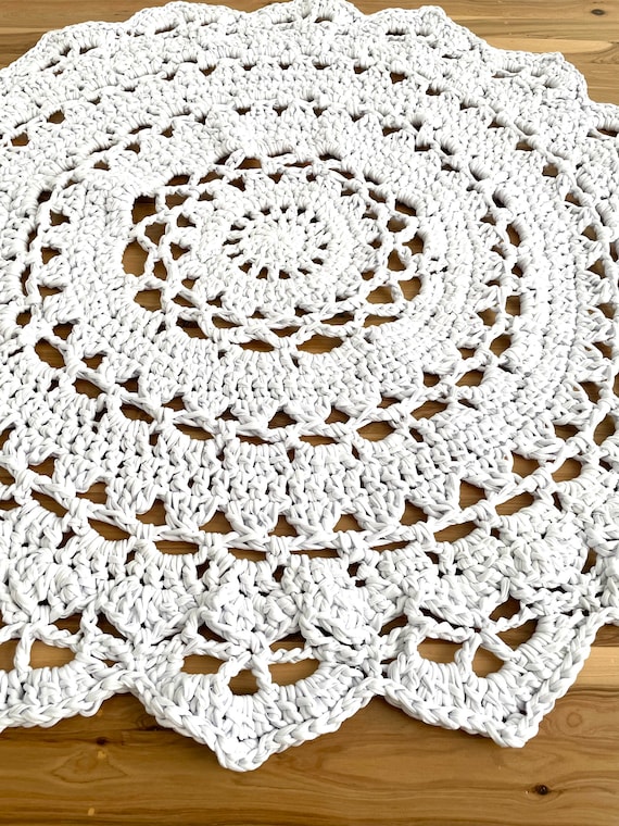 Rug, Crochet Floor Rug, Round Rug, decorative floor rug, nursery rug, mandala rug