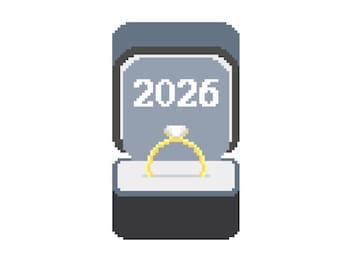 Engagement Ring Needlepoint Chart - Cross Stitch Pattern