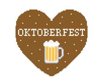 Germany Oktoberfest Cookie Needlepoint Chart
