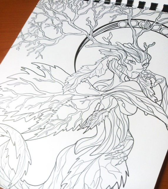 Download Pdf Digital 24 Fairy Coloring Pages Fantasy Adult Coloring Etsy