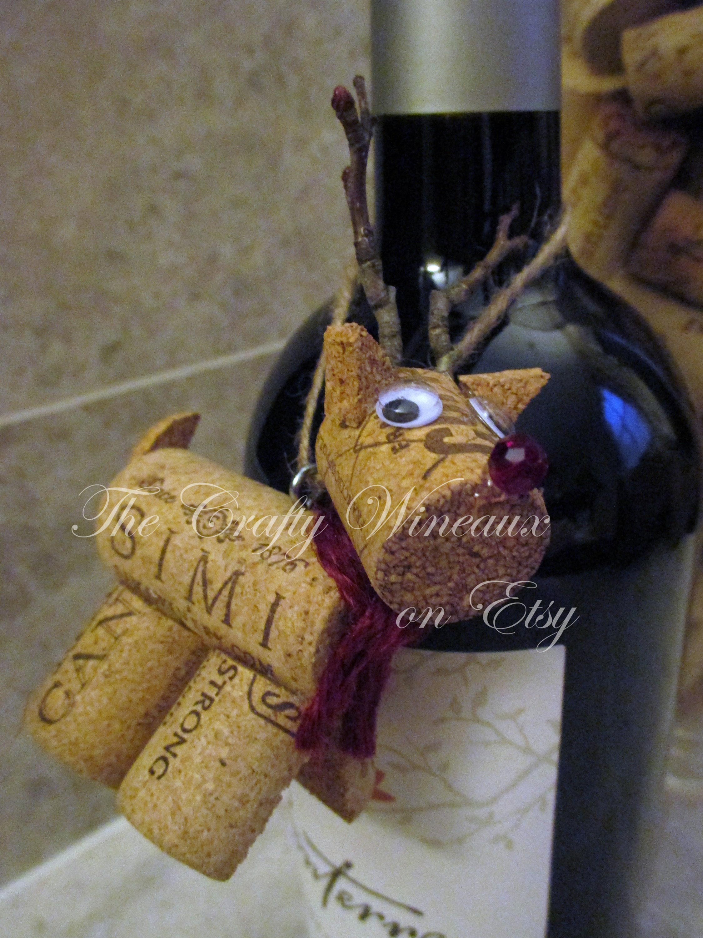 Free Shipping Lot of 20 Rudolph Reindeer Wine Cork Etsy