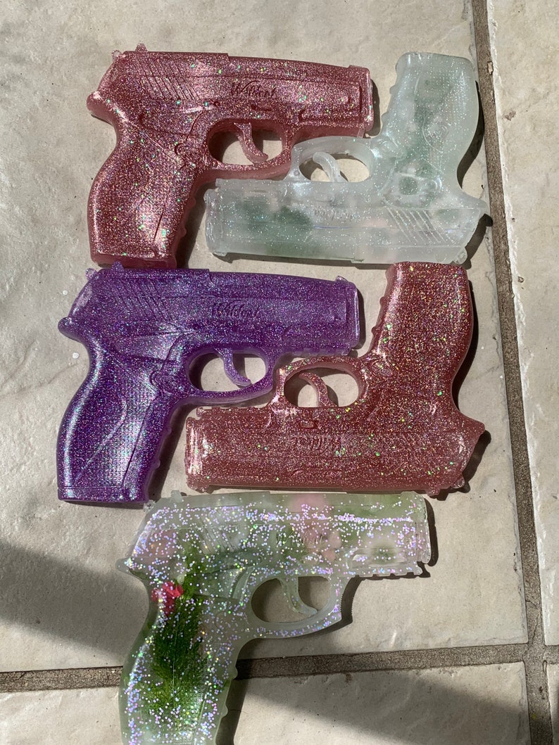 Purple Resin Glitter Gun Etsy