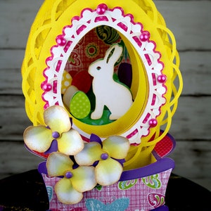 Osterhase Ostereier Schatten-Box, Pop-up-Box-Karte, Hasen