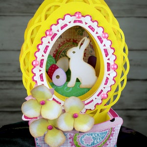 Osterhase Ostereier Schatten-Box, Pop-up-Box-Karte, Hasen