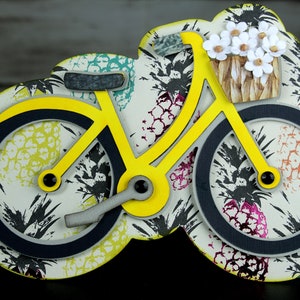 Biglietto d'auguri 3D per biciclette, bici, motociclista, ciclismo, PERSONALIZZAZIONE GRATUITA