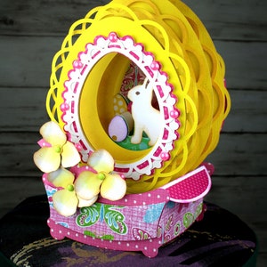 Osterhase Ostereier Schatten-Box, Pop-up-Box-Karte, Hasen