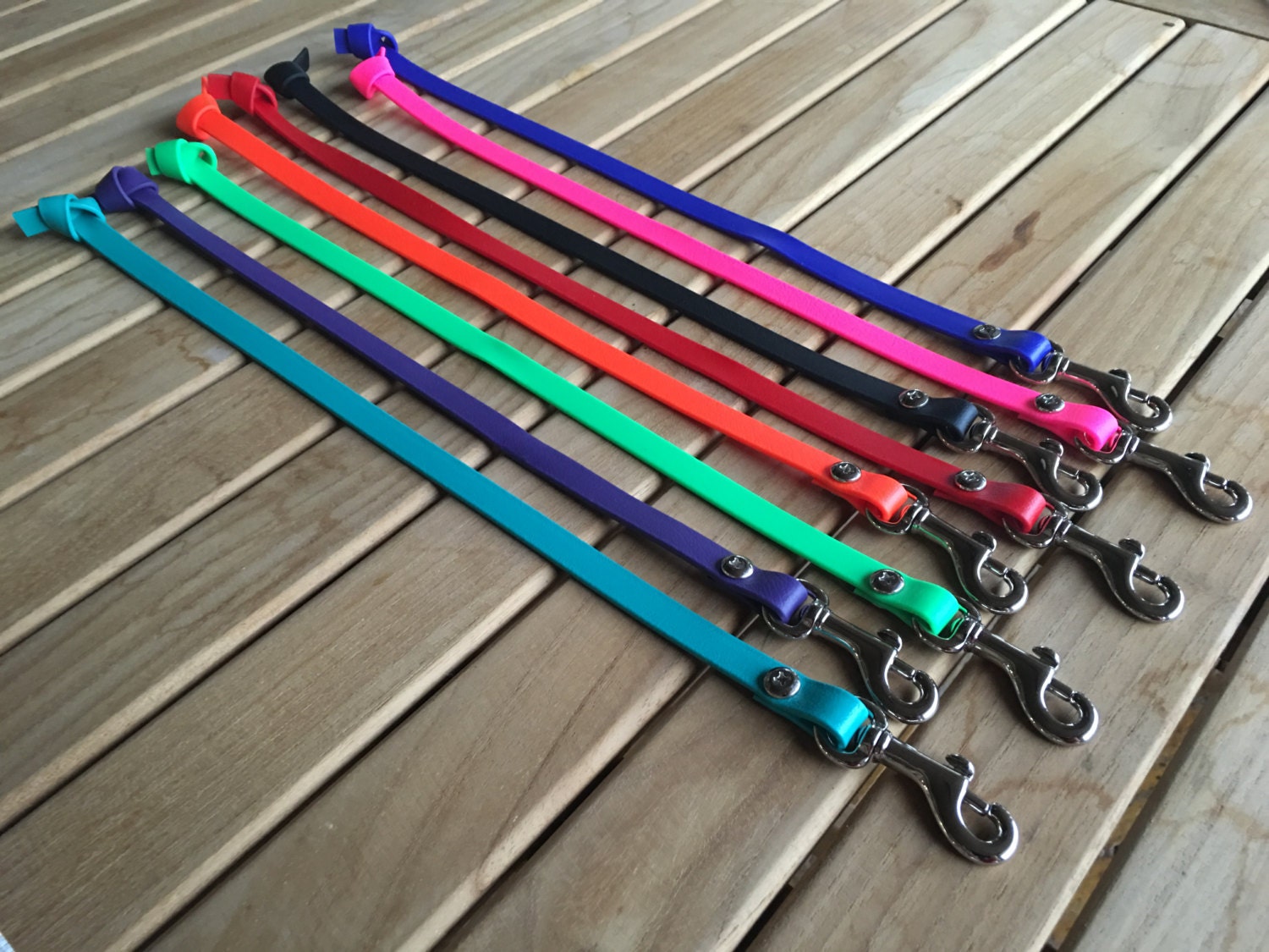 1/2" Biothane Long Line Dog Leash ( With Handle ). Waterproof & Mud Resistant.  Nickel Plated Brass Hardware Tracking Line
