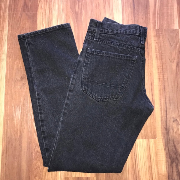 Vintage Slim Fit Black Denim - Arizona Jeans - Piernas rectas - STF 29 x 32 - Se adapta a 28 x 31 - Cintura Rise 9.5