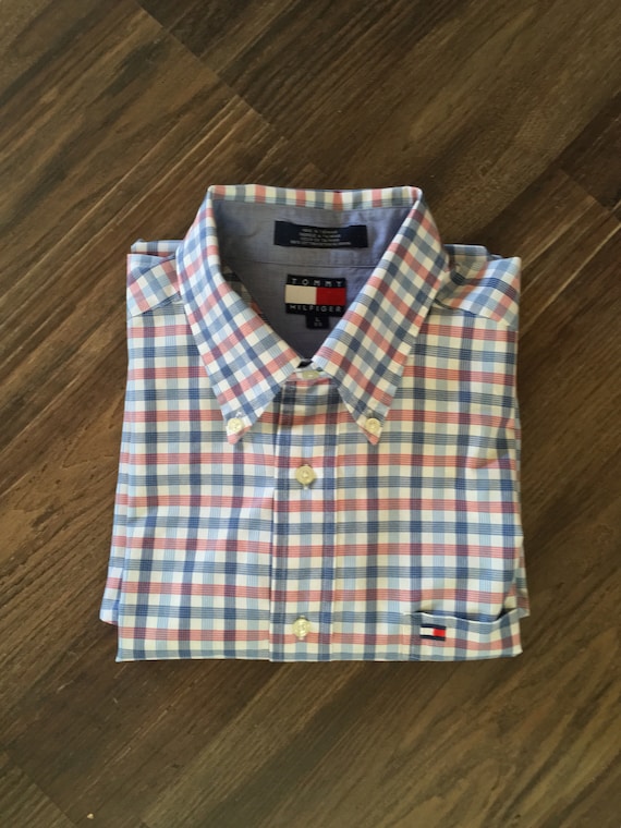 tommy hilfiger short sleeve button down shirt