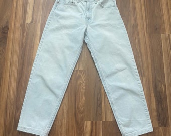 Vintage Levi's 550s - Original STF 32 X 34 - Fits 31 x 28.5 - Light Denim Nicely Faded Relaxed Fit