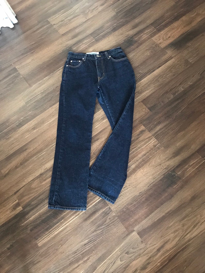 Dark 27 x 29 Express Denim Jeans Old School Relaxed Fit Junior Size 56