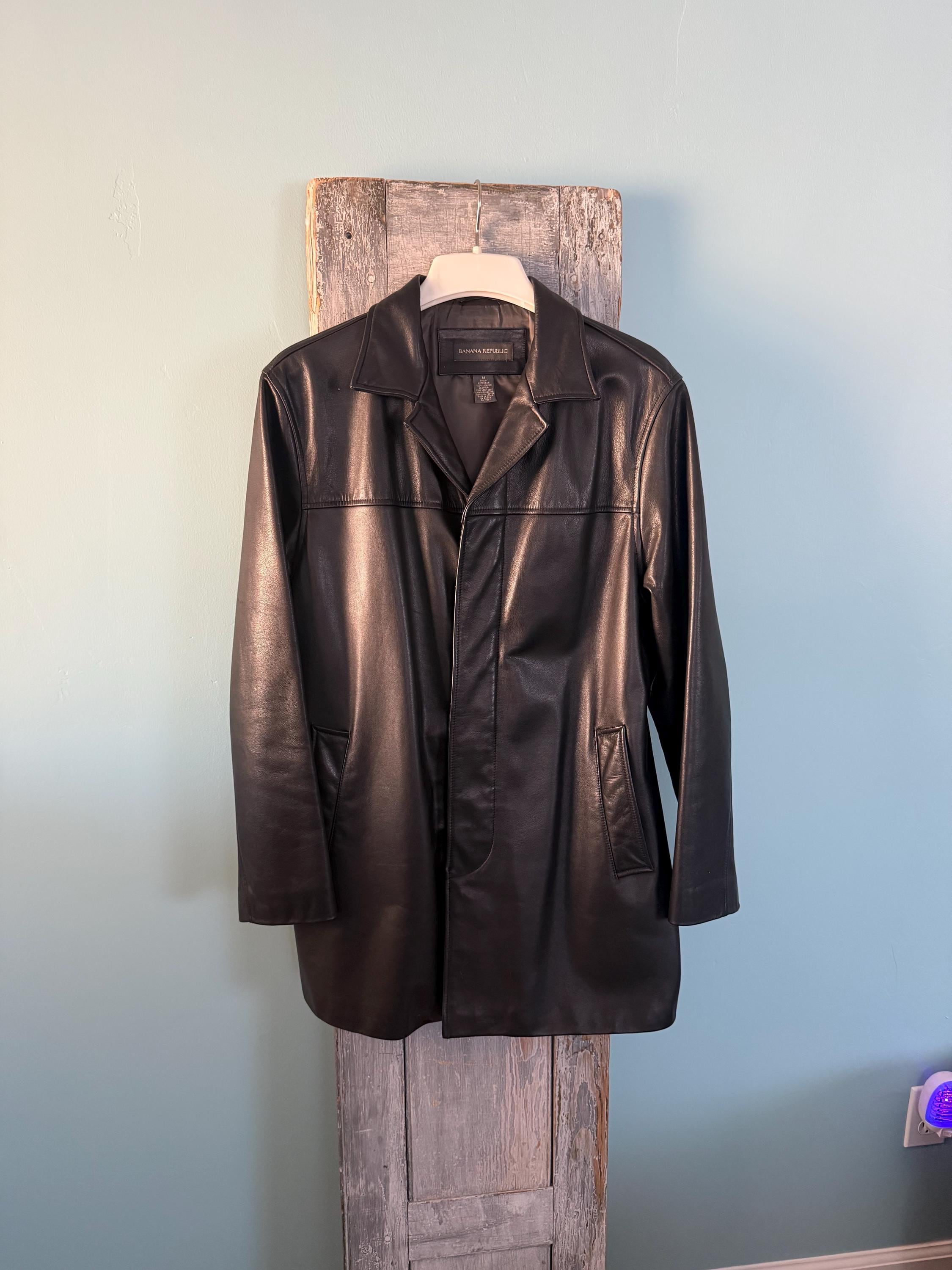 Banana Republic Leather Jacket - Etsy