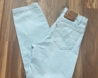 Vintage Levi's 550s - Original STF 32 X 34 - Fits 31 x 28.5 - Light Deni Nicely Faded Relaxed Fit