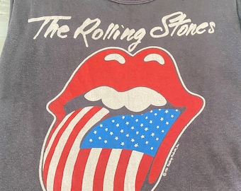 The Rolling Stones, 1981 North American tour - grungy T-shirt - size Small