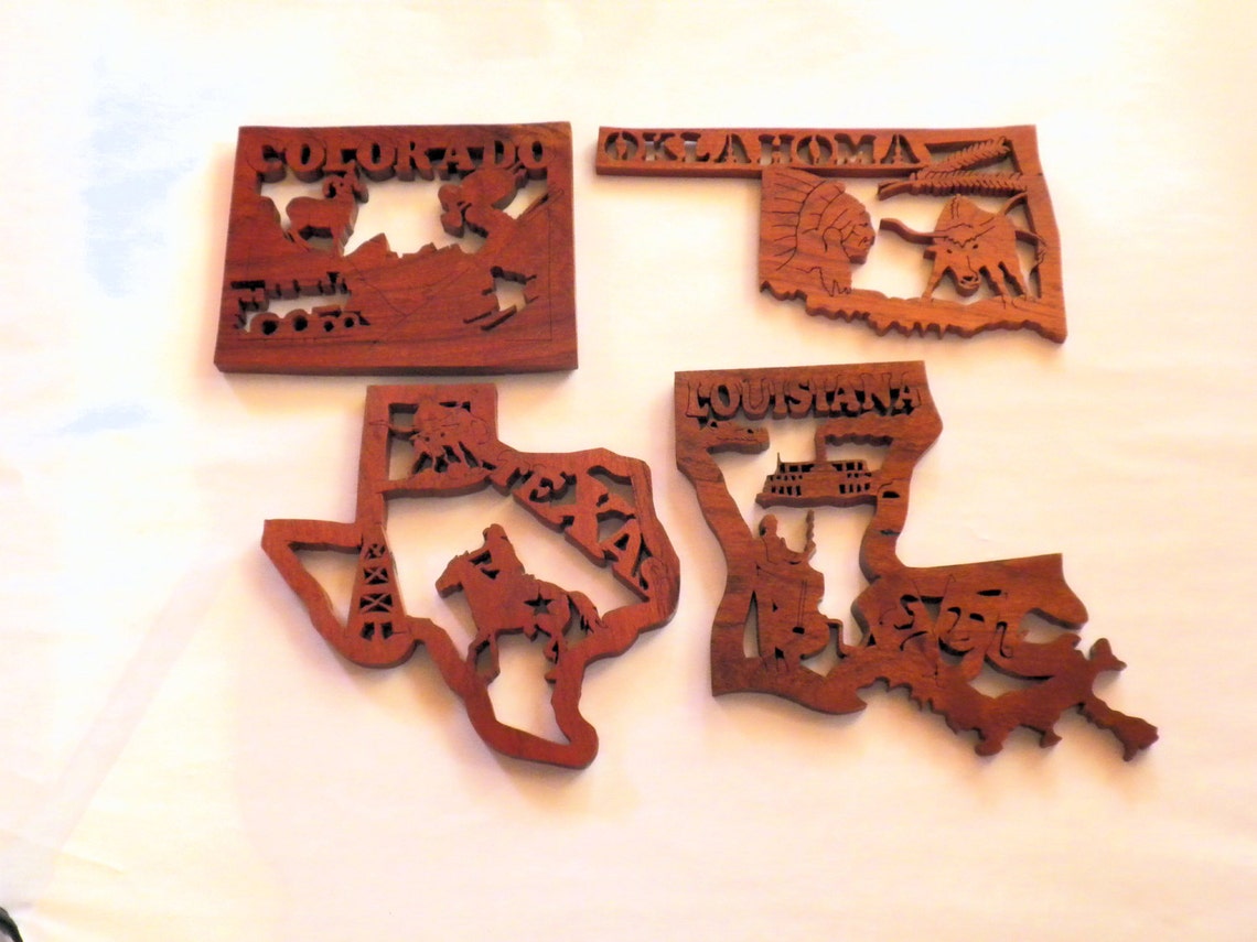 Scroll Saw State Cutouts Etsy