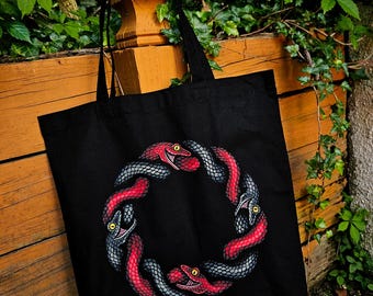Ouroboros Snakes Tote Bag