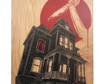 Psycho House Wood Print