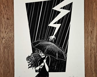 Umbrella Screen Print