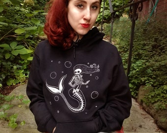 Skeleton Mermaid T-Shirt, Long Sleeves, Tank Tops or Hoodie