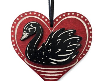 Swan Valentine Ornament