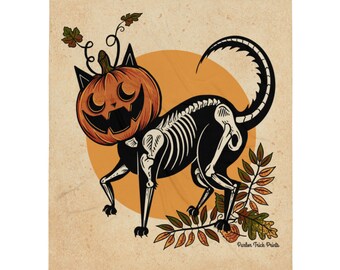 Cat O'Lantern Throw Blanket