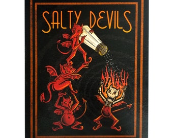 Salty Devils Wood Plaque