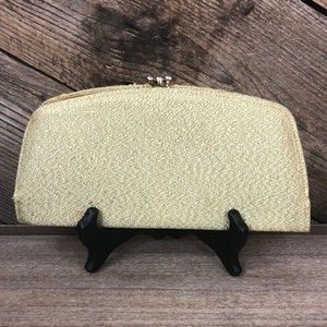 Cartera de embrague de oro / Vintage oro lame mujer cartera / Retro oro lame cartera de cheques / Vintage brillante oro brillante señoras divididas cartera