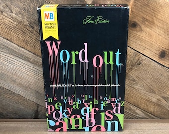 Word Out Juego 1967 / Vintage Milton Bradley Juego de mesa / Retro Word Out Solitaire Game / Vintage Word Competition Game / Vintage Game Night