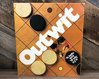 Outwit Game 1979 / Vintage Parker Brothers Outwit Board Game / Retro Two Player Checkers-Style Game / Vintage Outwit Strategy Board Game