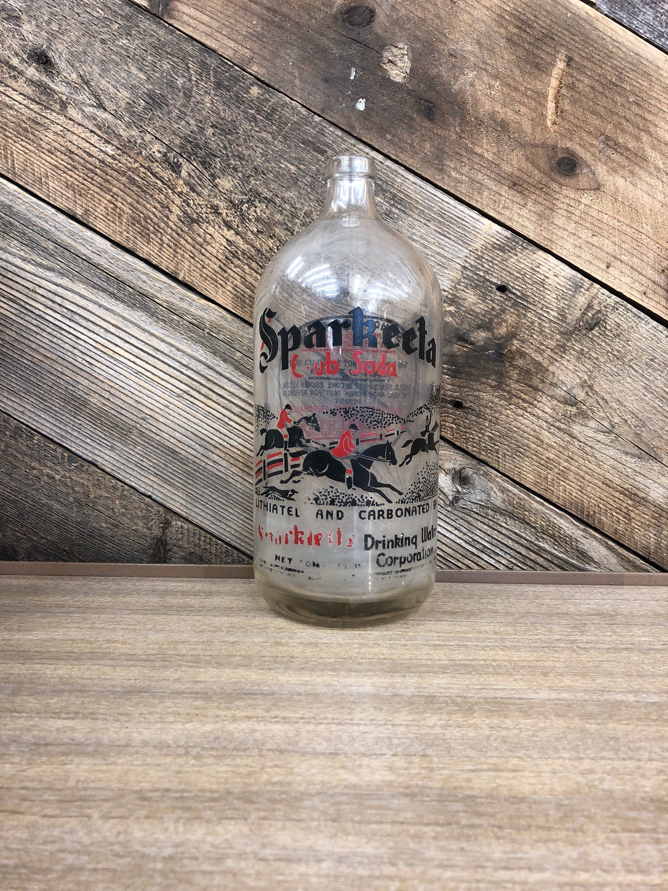 Sparkeeta Club Soda Bottle / Sparkletts Seltzer Water Bottle / - Etsy