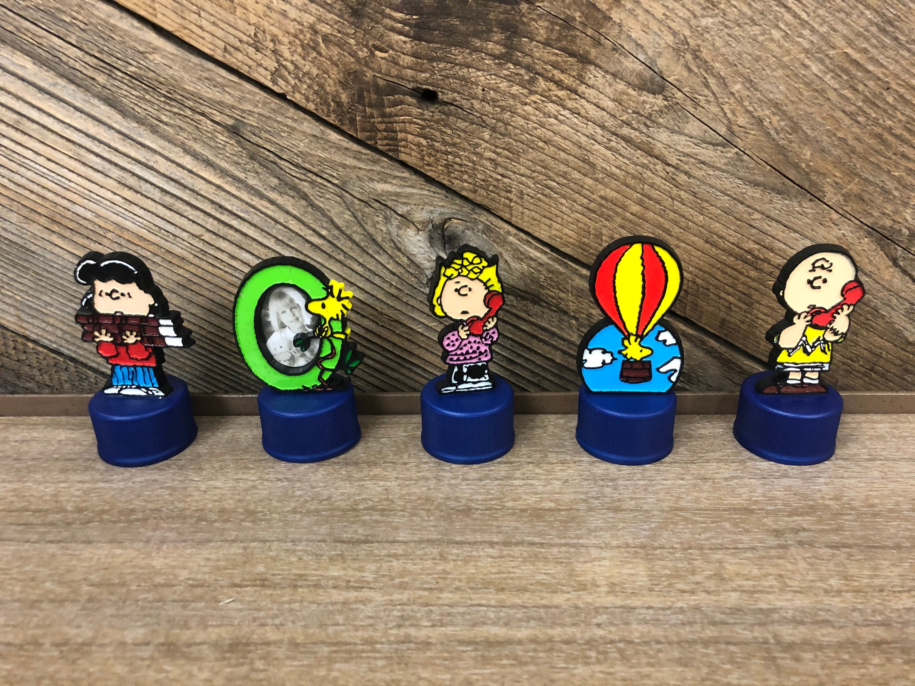 セット/5 ピーナッツ ペプシ ボトルキャップ フィギュア