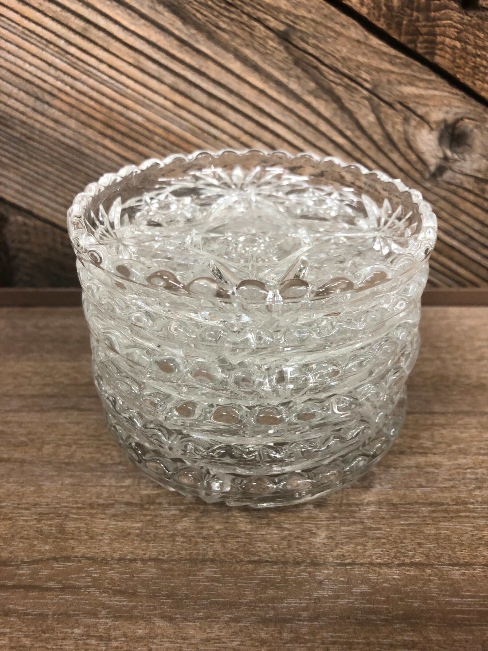 Set/6 Glass Drink Coasters / Vintage Anchor Hocking Glass Etsy