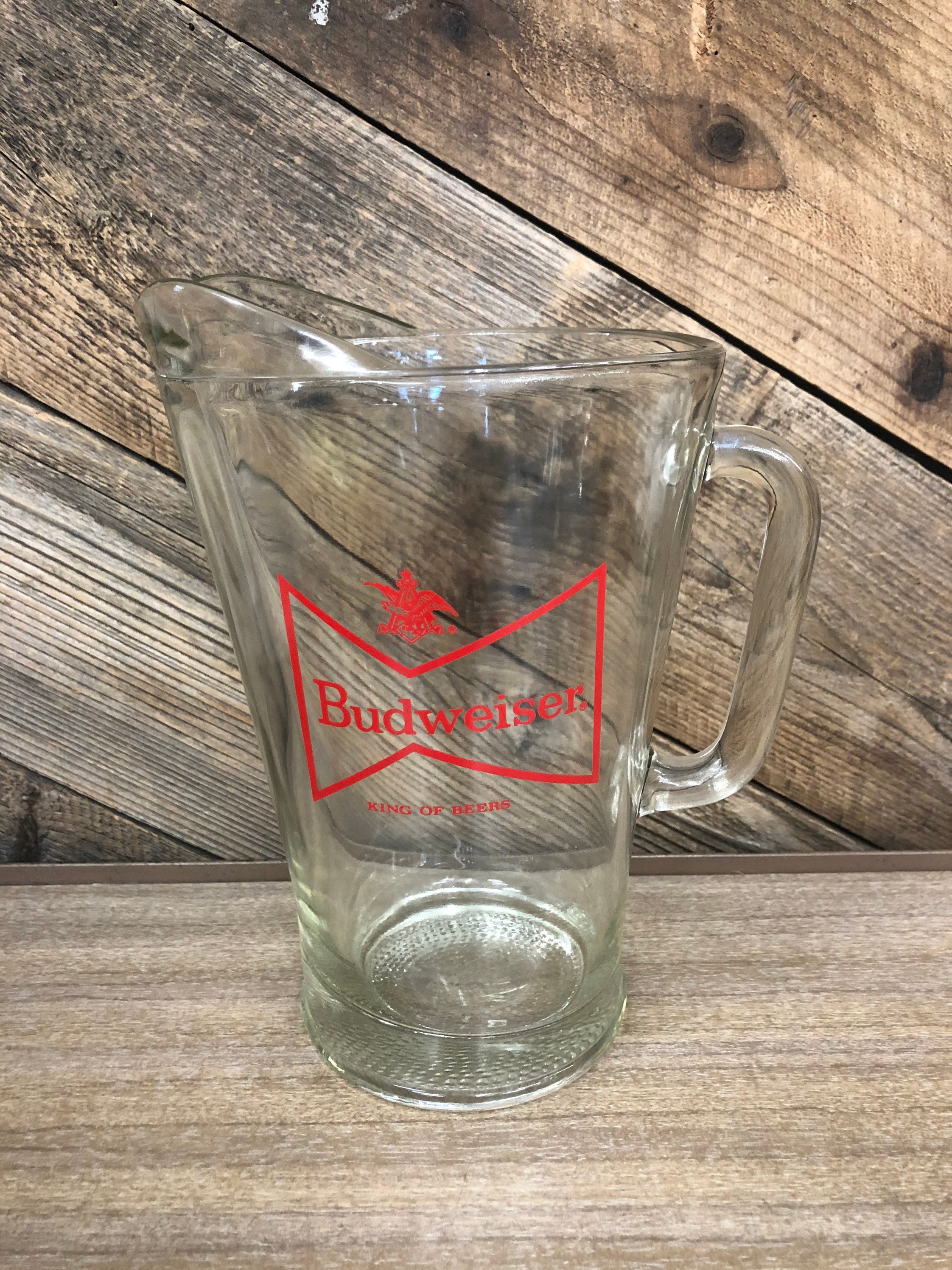 Vintage Budweiser Glass Beer Pitcher Vintage Budweiser Glass Beer Pitcher