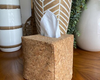 Cork Tissue Box Cover. Square Tissue box cover. Tissue Box Cover. Natural Tissue Box Cover. Modern Tissue Box Cover. Bark Tissue Box Cover