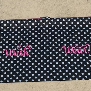 Polka dots  underwear travel bag /laundry bag/ Wear and wash  Lingerie bags /  Pink,Orange,Yellow, White,black,red, navy, purple Grey .