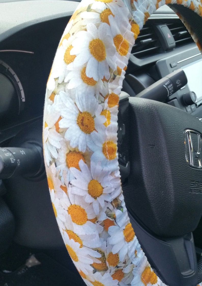 Daisy Steering Wheel Cover/ Summer Floral Wheel Cover / Etsy