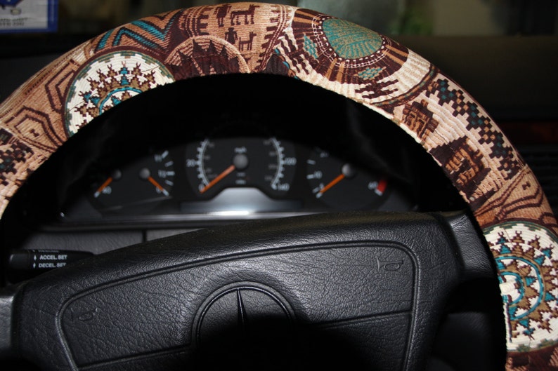 Tribal Steering Wheel Cover Aztec Wheel Cover BrownGreen Etsy