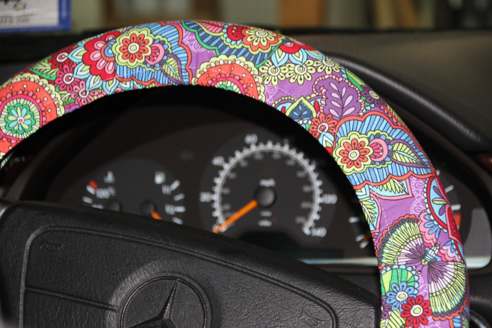 Purple Floral Steering Wheel Cover . Girls Wheel Cover . Car Etsy