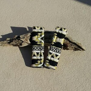 Tribal Black and Gold Seat Belt covers /Aztec seat belt covers/ car accessories/ image 2