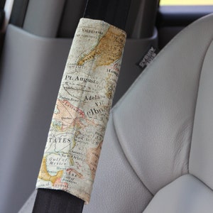 World Map Seat Belts Cover - Seat belts cover - Car Accessories - Women&#39;s Gift - Holiday&#39;s Gift idea .