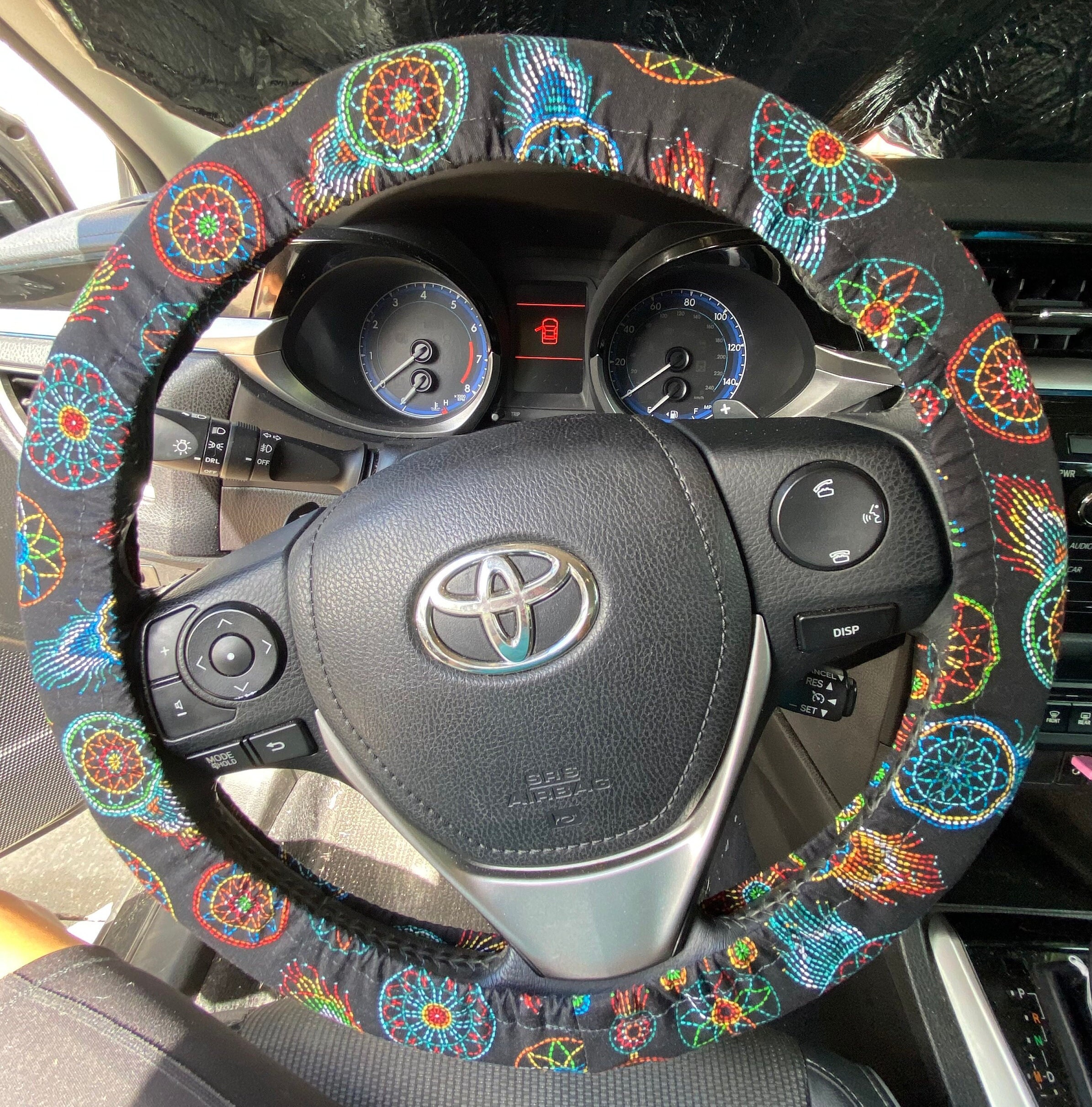 Amazon.com: Alusbell Microfiber Leather Steering Wheel Cover