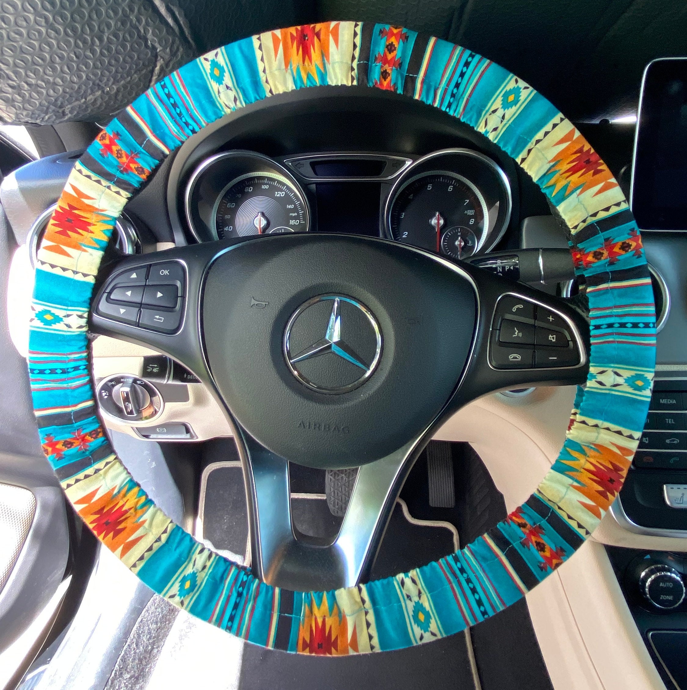 Amazon.com: Anti-Slip Car Steering Wheel Cover Zigzag Rasta