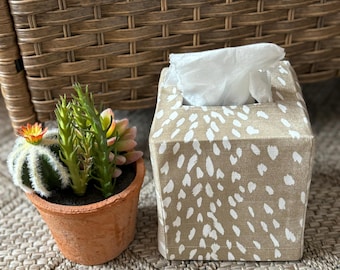 Canvas Tissue Box Cover. Square Tissue box cover. Tissue Box Cover. Fabric Tissue Cover. Modern Tissue Box Cover. Fun Print Tissue Box Cover