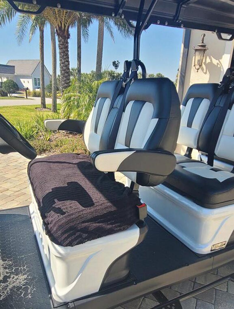 Golf Cart Seat Cover for Evolution brand - Custom Golf Car Seat Covers - Evolution Golf Cart Seat Covers - Removable Golf Cart Seat Covers afbeelding 4