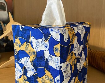 Cotton Tissue Box Cover. Square Tissue box cover. Tissue Box Cover.Fabric Tissue Cover. Colorful Theme. Kids Room. Play Room.